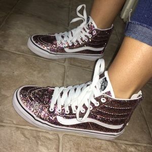 Pink glitter vans